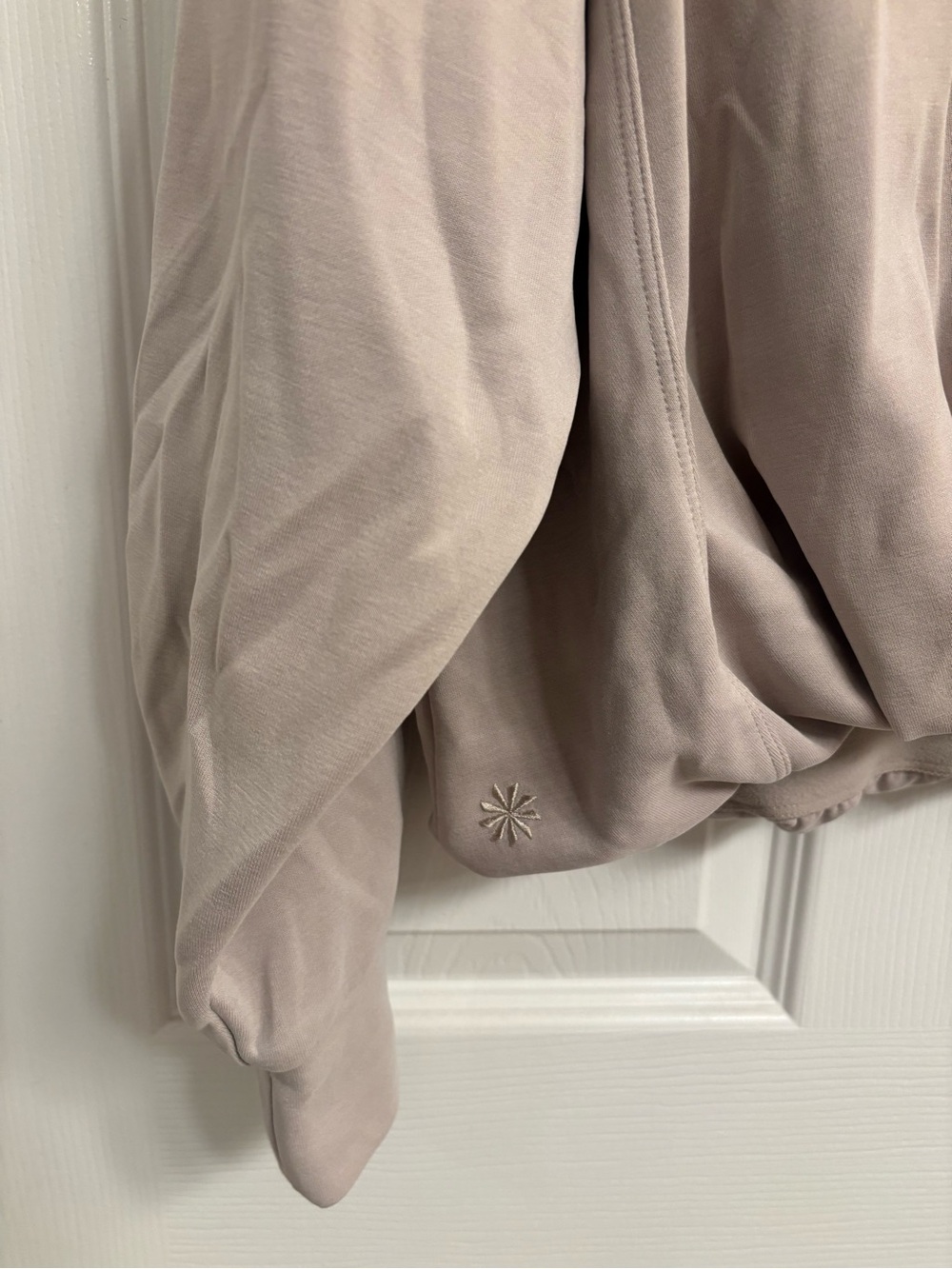 Athleta Seasoft Bubble Hem Hoodie in Abalone (Light Beige) - Picture 5 of 5